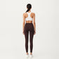 High Waist Stretch Fit Full Length Leggings with Contour Waistband and Smooth Seam Detailing
