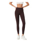 High Waist Stretch Fit Full Length Leggings with Contour Waistband and Smooth Seam Detailing