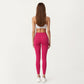 High Waist Stretch Fit Full Length Leggings with Contour Waistband and Smooth Seam Detailing