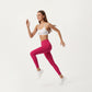 High Waist Stretch Fit Full Length Leggings with Contour Waistband and Smooth Seam Detailing