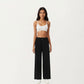 High Waist Wide Leg Sweatpants with Adjustable Drawstring Waistband and Relaxed Fit