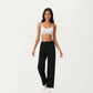 High Waist Wide Leg Sweatpants with Adjustable Drawstring Waistband and Relaxed Fit