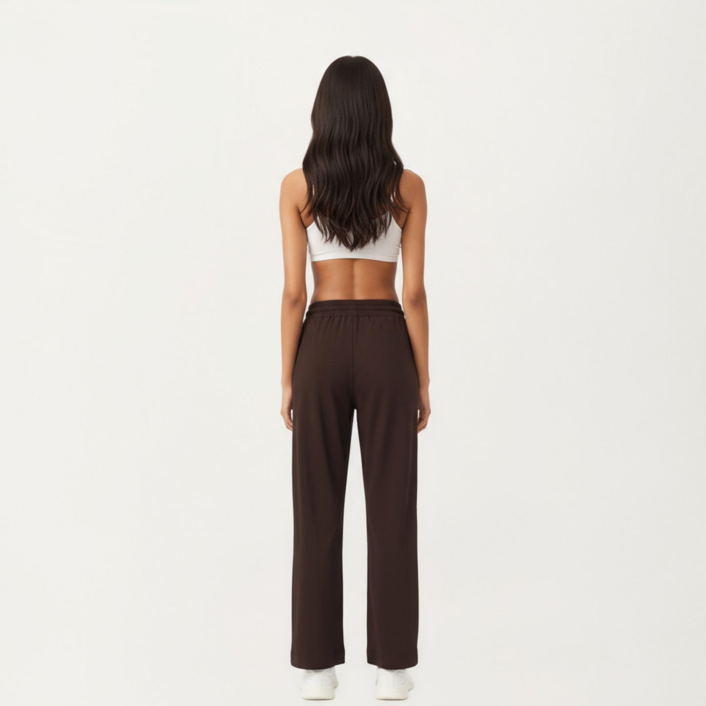 High Waist Wide Leg Sweatpants with Adjustable Drawstring Waistband and Relaxed Fit