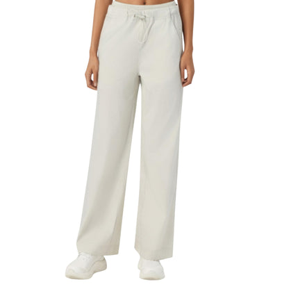 High Waist Wide Leg Sweatpants with Adjustable Drawstring Waistband and Relaxed Fit