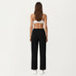 High Waist Relaxed Fit Sweatpants with Elastic Waistband and Side Pockets