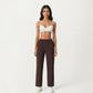 High Waist Relaxed Fit Sweatpants with Elastic Waistband and Side Pockets