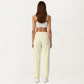 High Waist Relaxed Fit Sweatpants with Elastic Waistband and Side Pockets