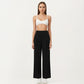 High Waist Pleated Wide Leg Sweatpants with Smooth Stretch Fabric and Relaxed Silhouette