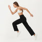 High Waist Pleated Wide Leg Sweatpants with Smooth Stretch Fabric and Relaxed Silhouette