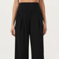High Waist Pleated Wide Leg Sweatpants with Smooth Stretch Fabric and Relaxed Silhouette