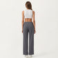 High Waist Pleated Wide Leg Sweatpants with Smooth Stretch Fabric and Relaxed Silhouette