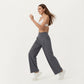 High Waist Pleated Wide Leg Sweatpants with Smooth Stretch Fabric and Relaxed Silhouette