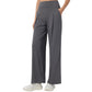 High Waist Pleated Wide Leg Sweatpants with Smooth Stretch Fabric and Relaxed Silhouette
