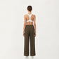 High Waist Pleated Wide Leg Sweatpants with Smooth Stretch Fabric and Relaxed Silhouette