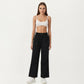 High Waist Wide Leg Cargo Sweatpants with Adjustable Drawstring and Utility Pocket Design