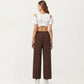 High Waist Wide Leg Cargo Sweatpants with Adjustable Drawstring and Utility Pocket Design