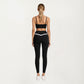Asymmetrical Neck Colorblock Sports Bra with Strap Design and Stretch Fit Fabric