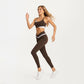 Asymmetrical Neck Colorblock Sports Bra with Strap Design and Stretch Fit Fabric