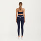 Asymmetrical Neck Colorblock Sports Bra with Strap Design and Stretch Fit Fabric