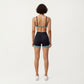 Scoop Neck Colorblock Sports Bra with Adjustable Straps and Stretch Fit Fabric