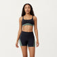 Scoop Neck Colorblock Sports Bra with Adjustable Straps and Stretch Fit Fabric