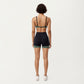 Scoop Neck Colorblock Sports Bra with Adjustable Straps and Stretch Fit Fabric