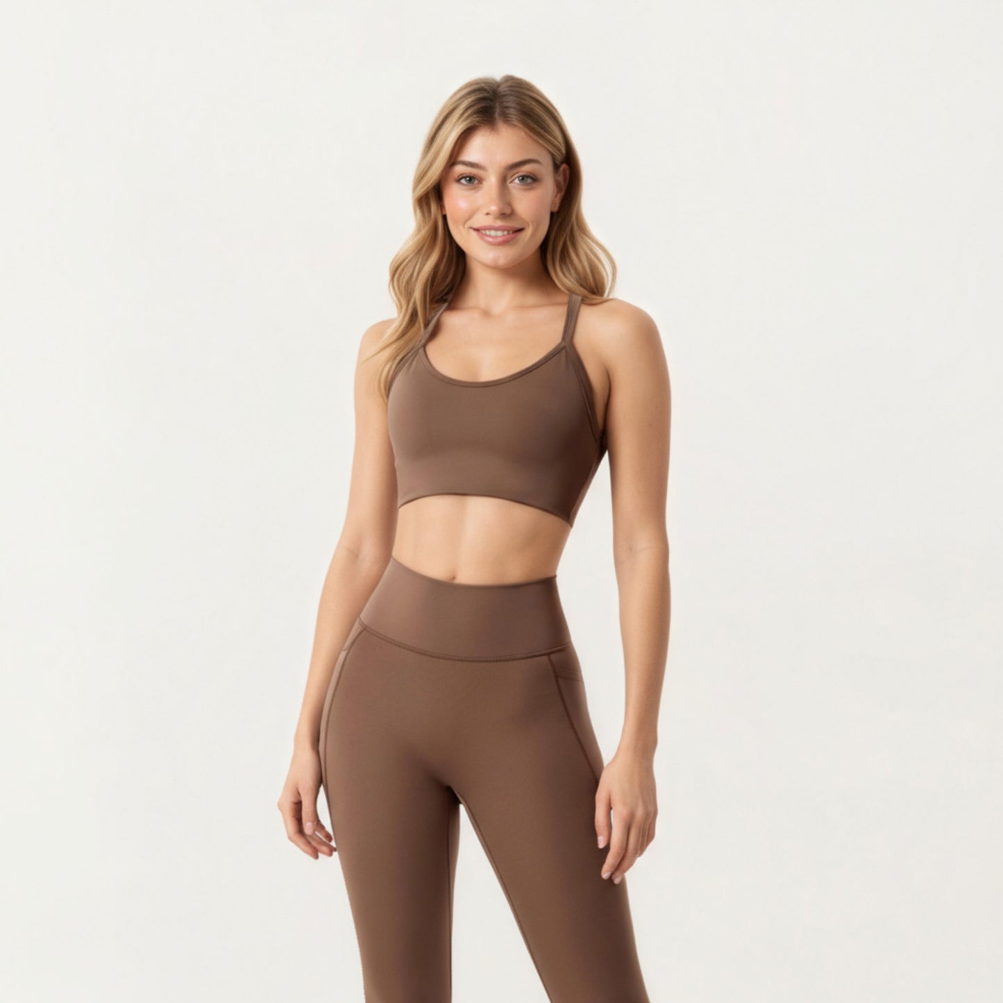 High Waist Full Length Leggings with Smooth Stretch Fabric and Contoured Fit