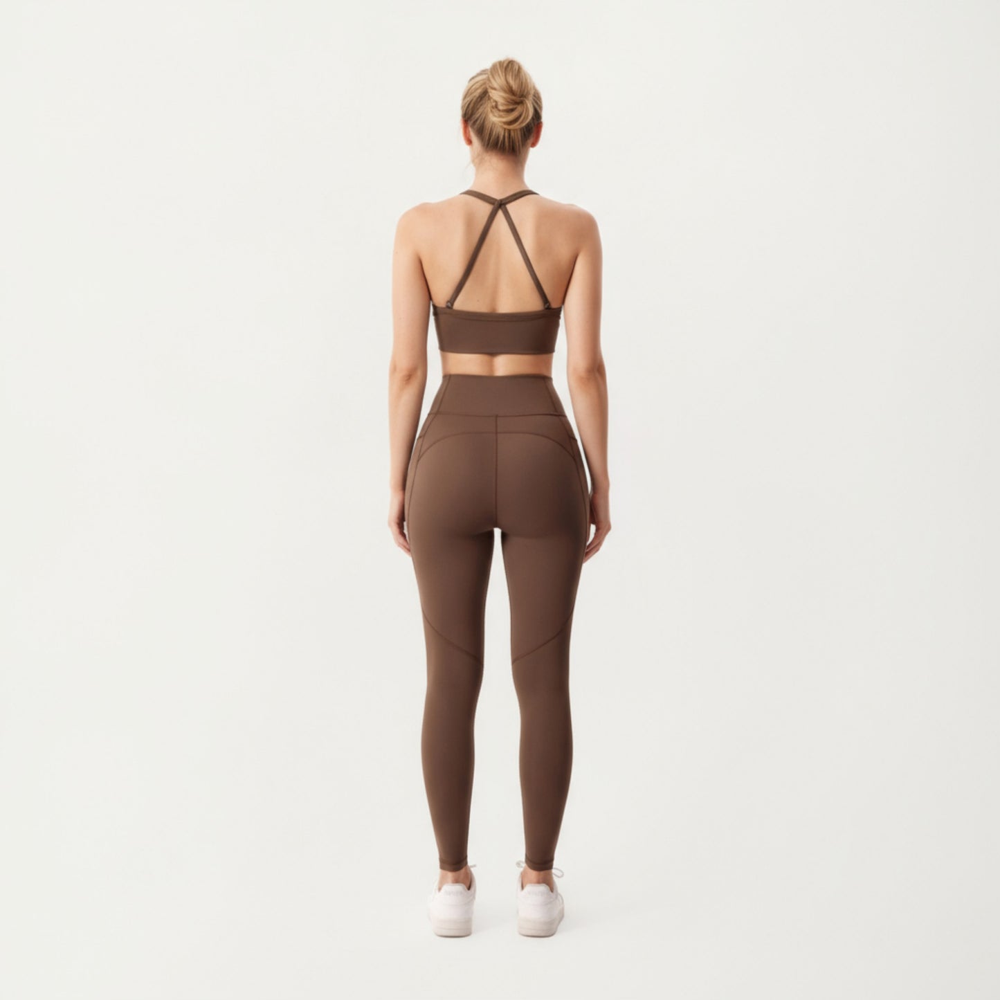 High Waist Full Length Leggings with Smooth Stretch Fabric and Contoured Fit