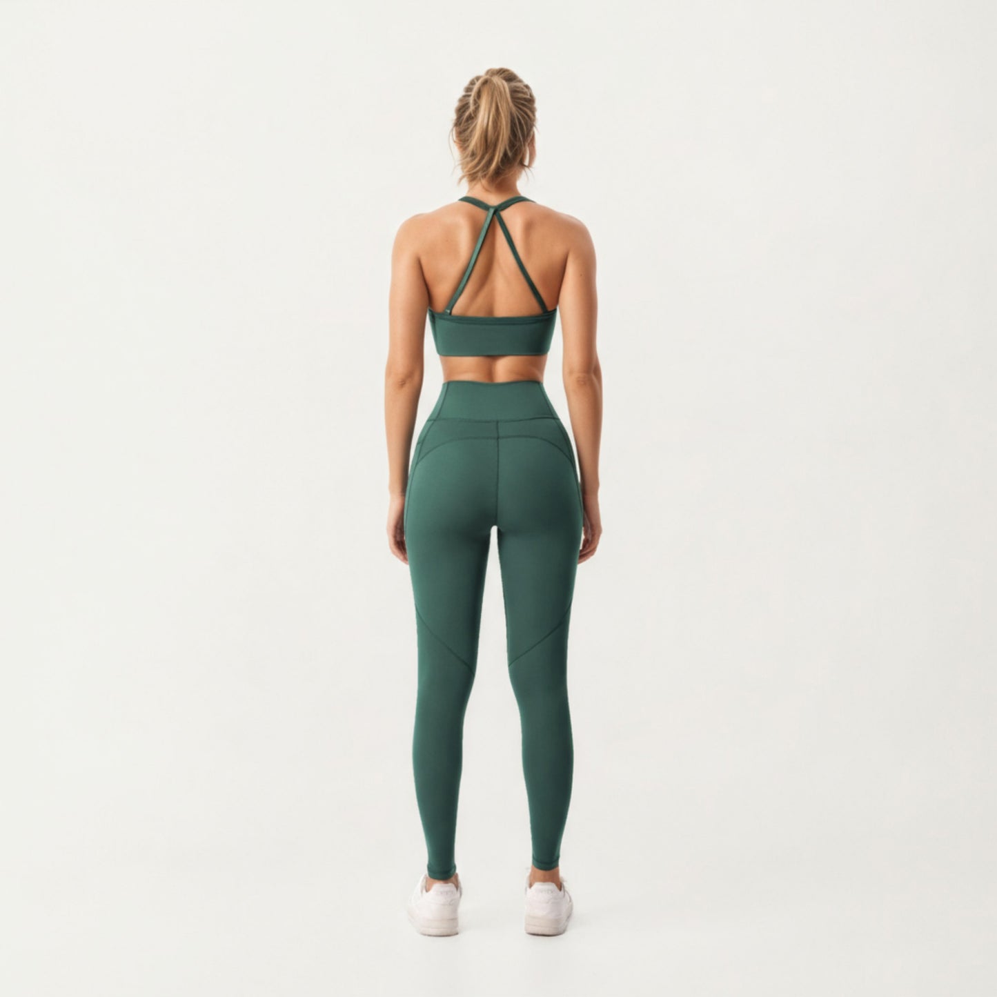 High Waist Full Length Leggings with Smooth Stretch Fabric and Contoured Fit