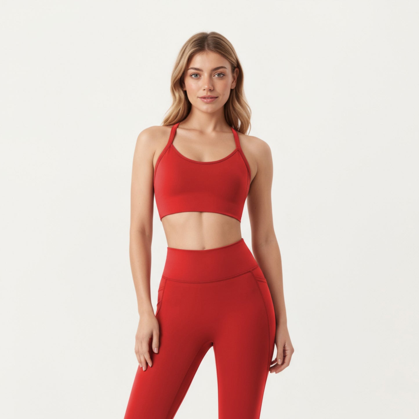 High Waist Full Length Leggings with Smooth Stretch Fabric and Contoured Fit