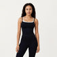 Double Strap Fitted Active Tank Top with Built-In Shelf Bra