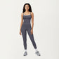 Double Strap Fitted Active Tank Top with Built-In Shelf Bra