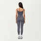 Double Strap Fitted Active Tank Top with Built-In Shelf Bra