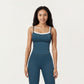 Double Strap Fitted Active Tank Top with Built-In Shelf Bra