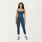 Double Strap Fitted Active Tank Top with Built-In Shelf Bra