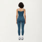 Double Strap Fitted Active Tank Top with Built-In Shelf Bra