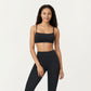 Seamless Rib Knit Bralette Top with Adjustable Spaghetti Straps