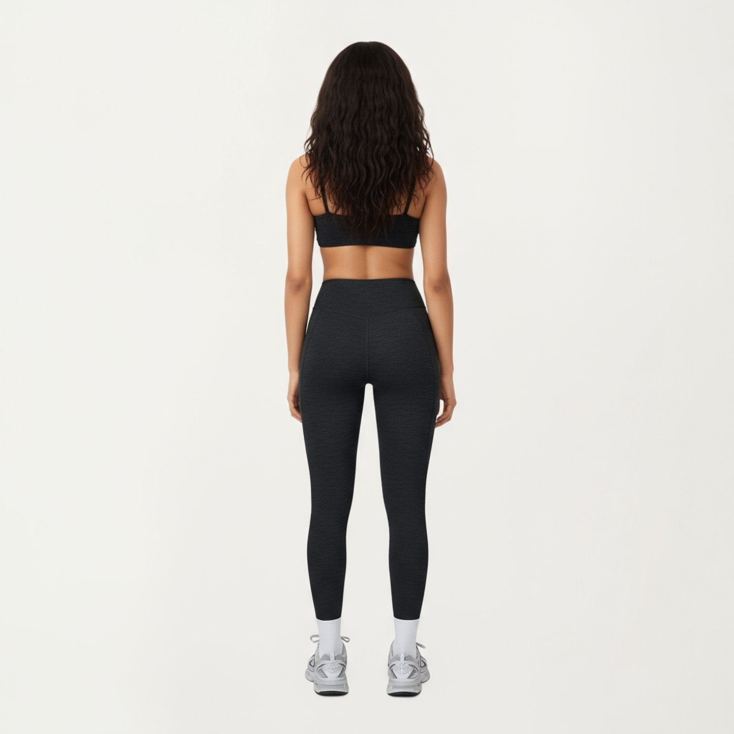 Seamless Rib Knit Bralette Top with Adjustable Spaghetti Straps