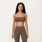 Seamless Rib Knit Bralette Top with Adjustable Spaghetti Straps