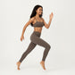 Seamless Rib Knit Bralette Top with Adjustable Spaghetti Straps