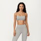 Seamless Rib Knit Bralette Top with Adjustable Spaghetti Straps