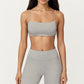 Seamless Rib Knit Bralette Top with Adjustable Spaghetti Straps