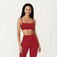 Seamless Rib Knit Bralette Top with Adjustable Spaghetti Straps