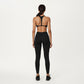 Twist Front Halter Sports Bra Top with Supportive Wide Straps