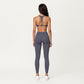Twist Front Halter Sports Bra Top with Supportive Wide Straps