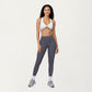 Twist Front Halter Sports Bra Top with Supportive Wide Straps
