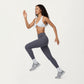Twist Front Halter Sports Bra Top with Supportive Wide Straps
