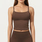 Fitted Spaghetti Strap Square Neck Stretch Camisole Top
