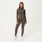 Long Sleeve Zip-Up Mock Neck Active Jacket with Thumbhole Cuffs