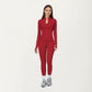Long Sleeve Zip-Up Mock Neck Active Jacket with Thumbhole Cuffs